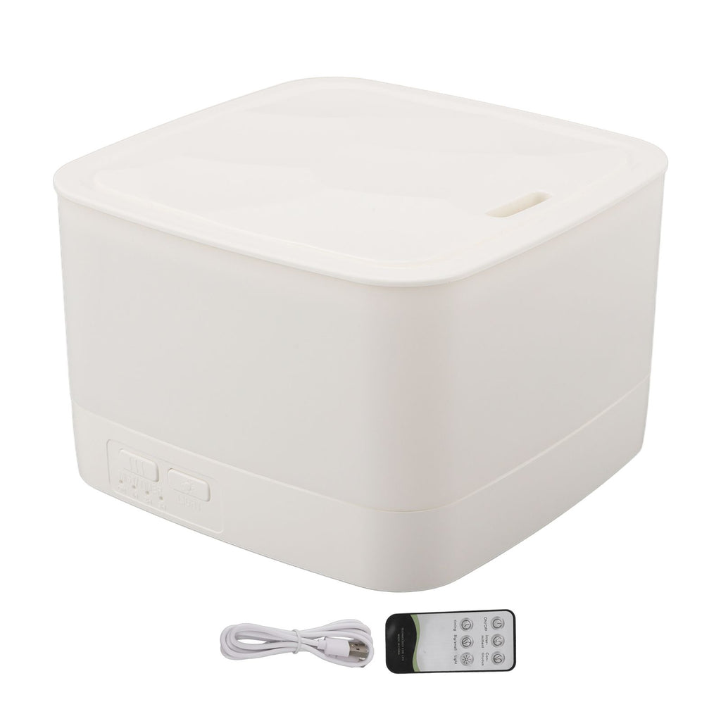Aroma Diffuser Humidifier with Remote Control USB 5V 800mL RGB 7 Color Light Colorful Humidifier for Bedroom White