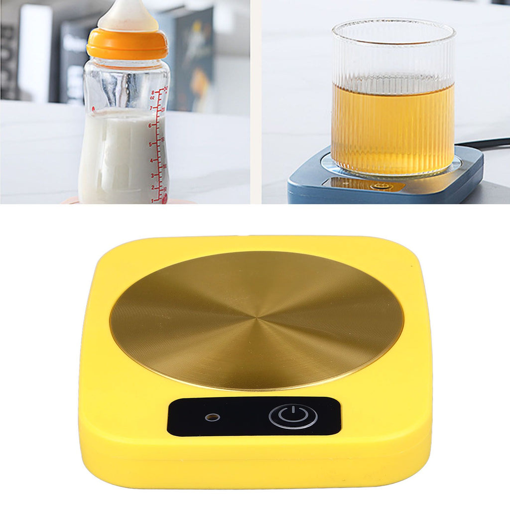 Coffee Warmer Smart Constant Temperature USB Powered Portable Mug Warmer for Office Travel Home Yellow