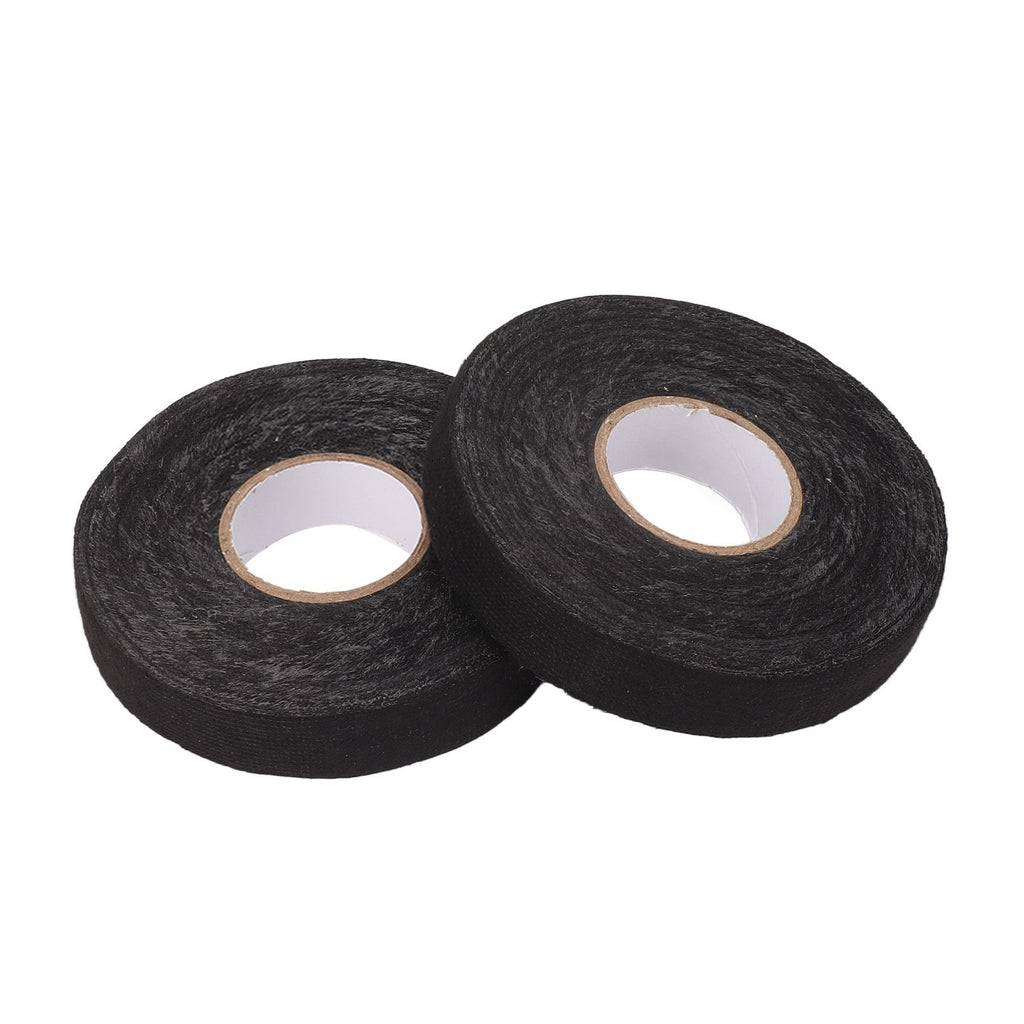 6pcs Cloth Tape Black Noise Damping Heat Proof Shock Absorbing Wear Proof Flame Retardant 19mmx25m Wire Harness Wrapping Tape for Car Engine