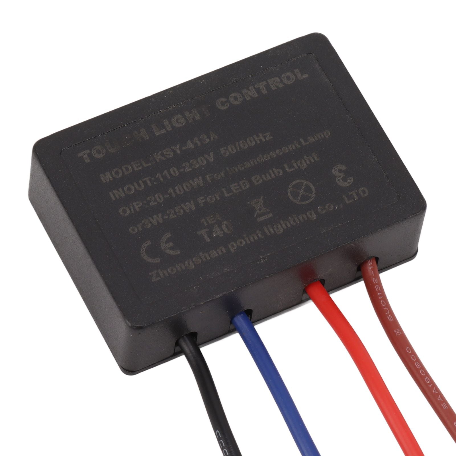KSY 413A 3 Way Touch Sensor Dimmer Incandescent Lamp 20‑100W LED Bulb Light 3W‑25W Touch Lamp Control Module for Replacement Desk Light 110‑230V