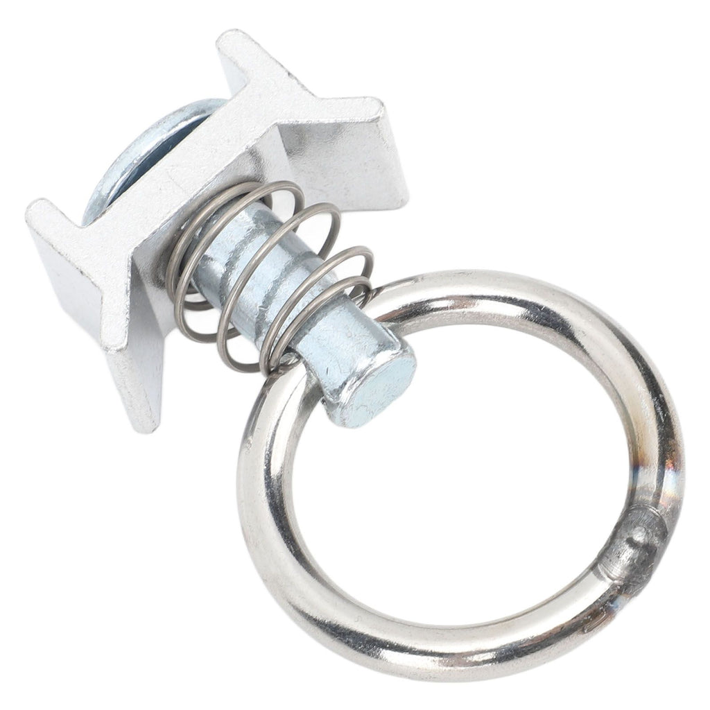6PCS Single Stud Fitting L Track with Round Ring Stainless Steel Aluminum Cargo Control Stud Tie Down Fitting for Airline Track Logistic Installation