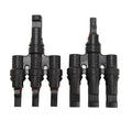 PV Solar Branch Connectors 1 to 3 Waterproof High Current Carrying Capacity Solar Panel T Branch Connector for Parallel Connection