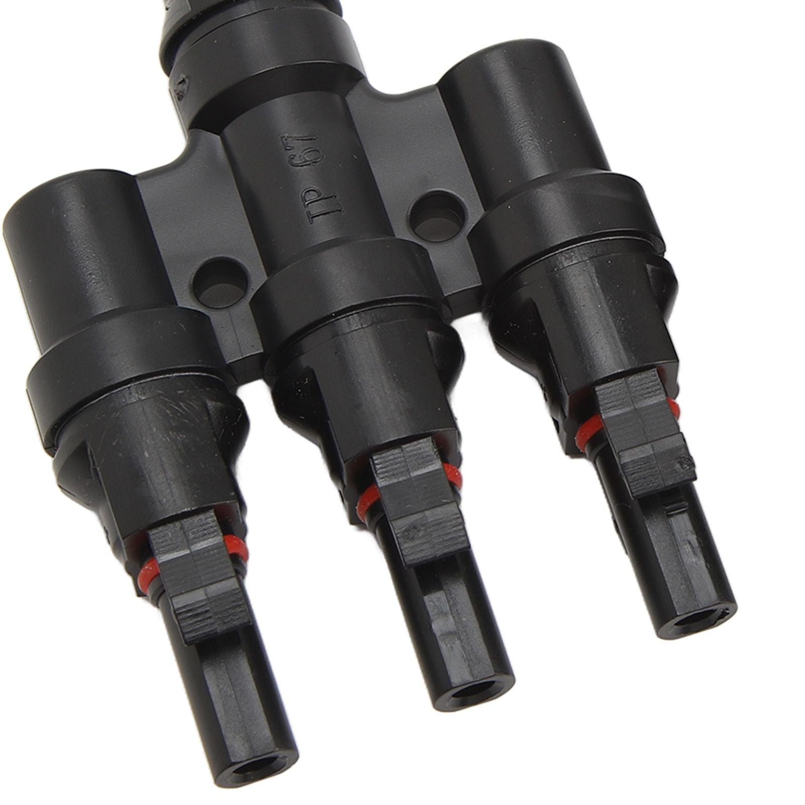 PV Solar Branch Connectors 1 to 3 Waterproof High Current Carrying Capacity Solar Panel T Branch Connector for Parallel Connection
