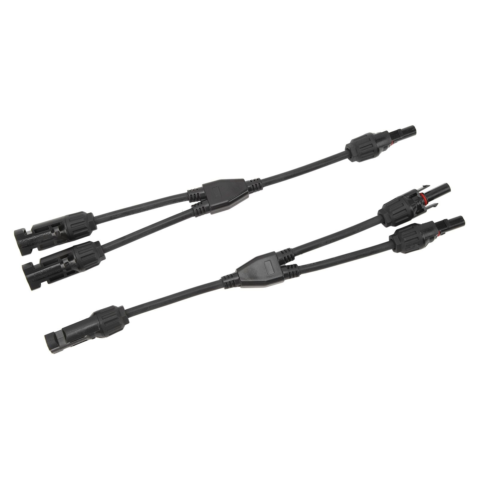 1 Pair Solar Panel Y Branch Parallel Cable 2 to 1 Solar Connectors Y Branch Parallel Adapter Cable Wire Plug Tool Kit MFF FMM 30CM 0.98FT