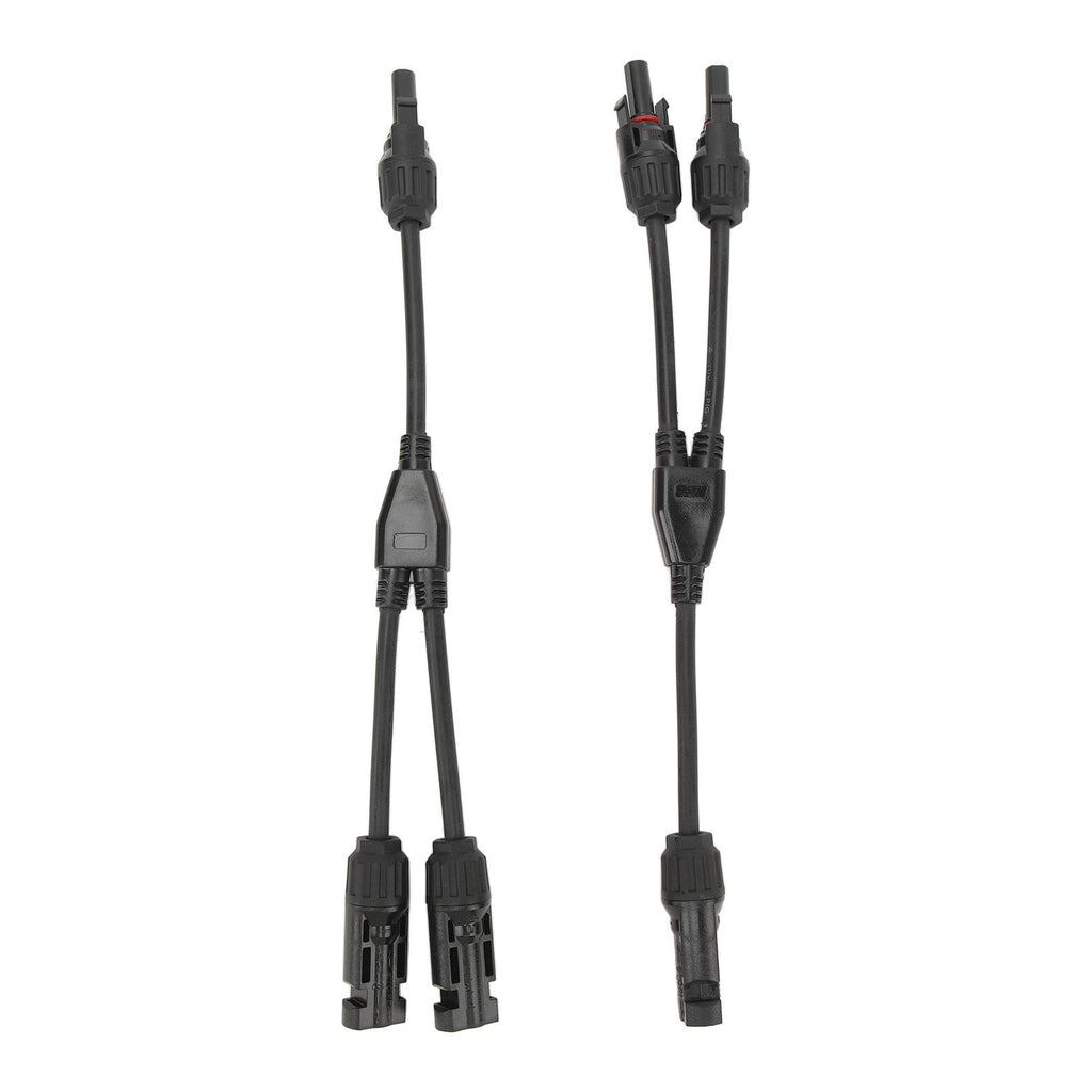 1 Pair Solar Panel Y Branch Parallel Cable 2 to 1 Solar Connectors Y Branch Parallel Adapter Cable Wire Plug Tool Kit MFF FMM 30CM 0.98FT