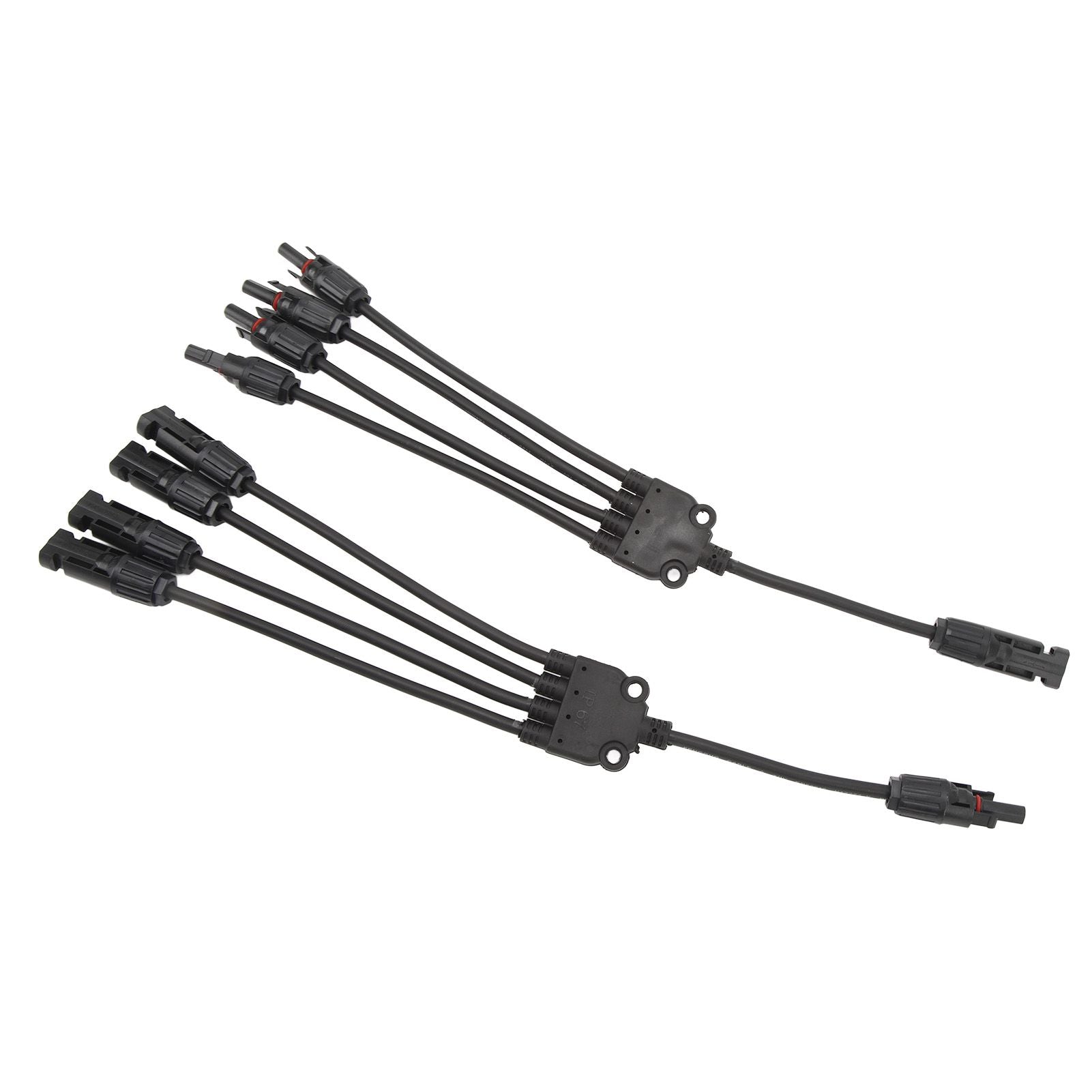 Solar Connectors 1 to 4 Y Branch Parallel Adapter Cable Wire Plug Tool Kit for Solar Panel