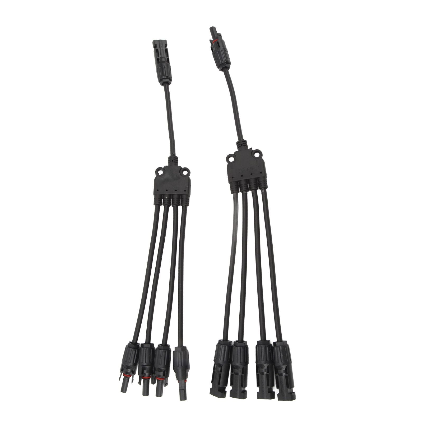 Solar Connectors 1 to 4 Y Branch Parallel Adapter Cable Wire Plug Tool Kit for Solar Panel