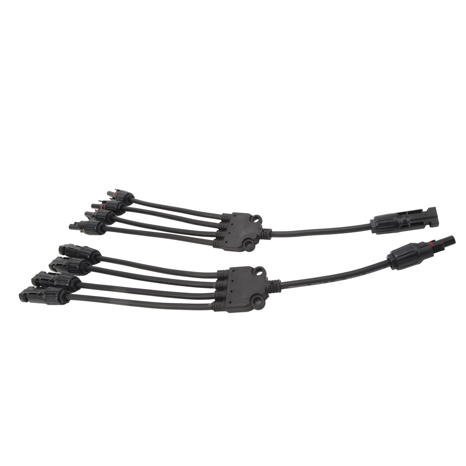 Solar Connectors 1 to 4 Y Branch Parallel Adapter Cable Wire Plug Tool Kit for Solar Panel