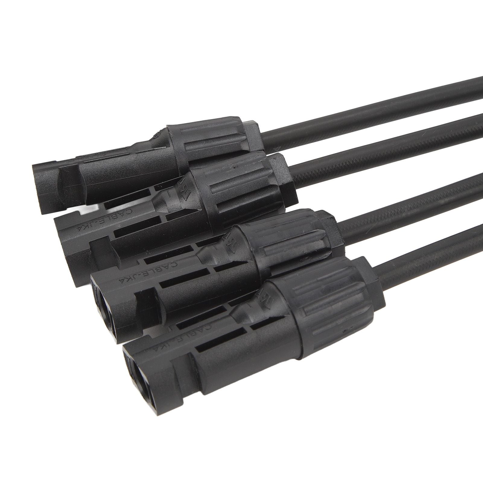 Solar Connectors 1 to 4 Y Branch Parallel Adapter Cable Wire Plug Tool Kit for Solar Panel