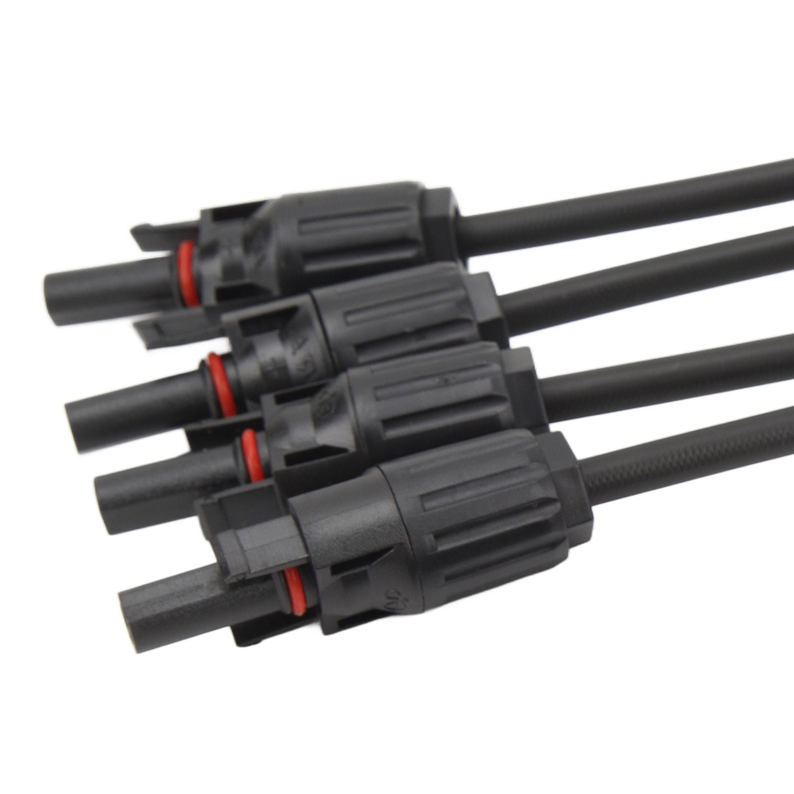 Solar Connectors 1 to 4 Y Branch Parallel Adapter Cable Wire Plug Tool Kit for Solar Panel