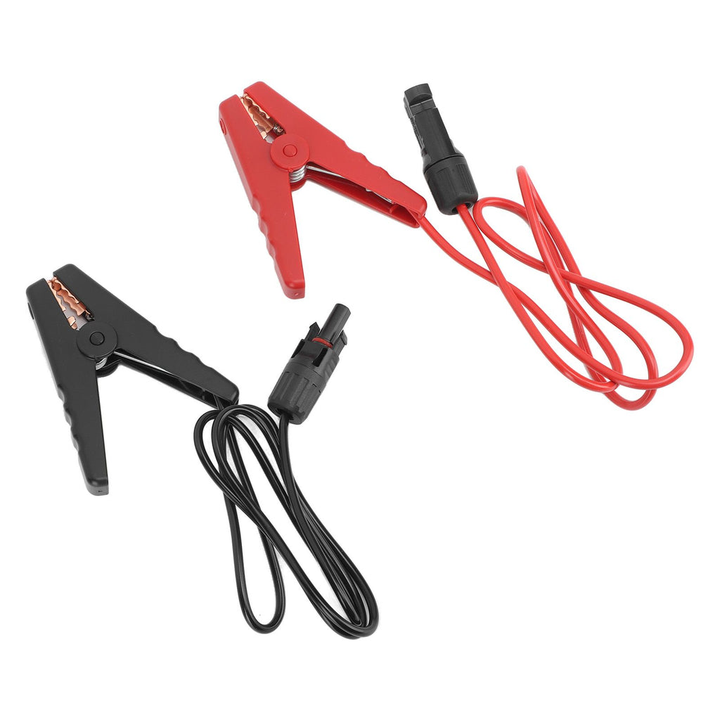 2PCS Solar Power Battery Clip 12AWG Quick Disconnect Extension Cable Battery Charger Clamp Connector for Solar Panel Automotive Motorcycle
