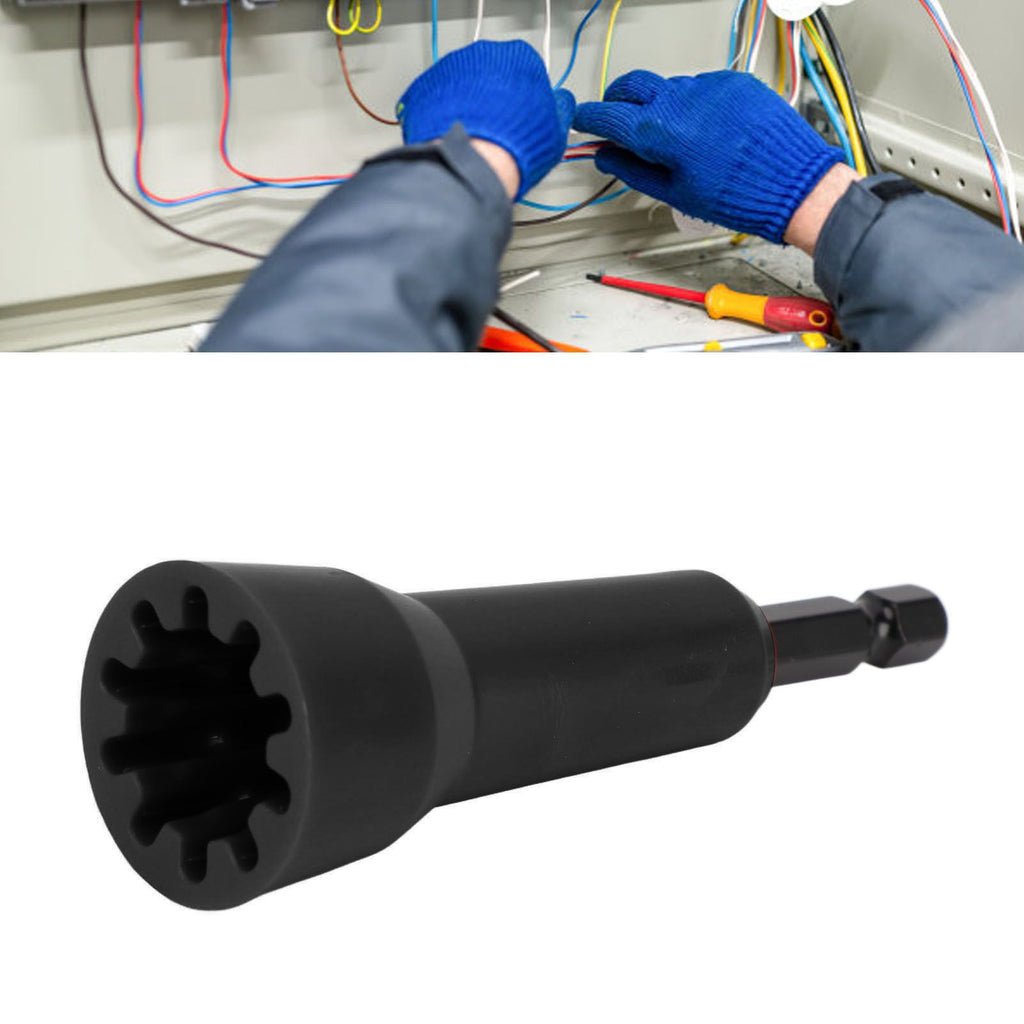 Wire Twister Wire Twisting Tool Spin Twisting Wire Connector Socket for Drill and Wire Connector Driver Black