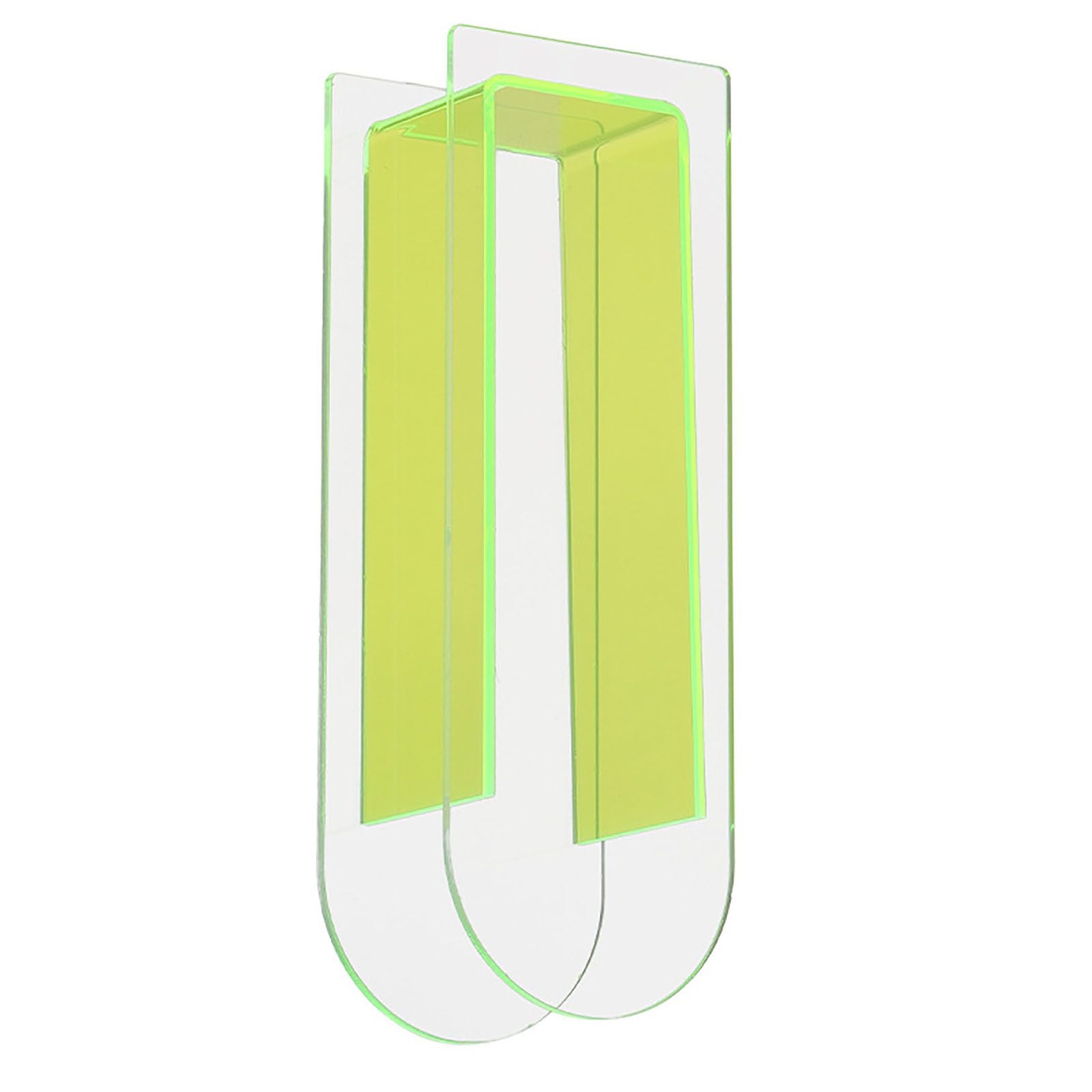 Modern Acrylic Clear Vase Colorful Acrylic Flower Vase for Wedding Party Home Table Decor Semi Colorful Fluorescent Green