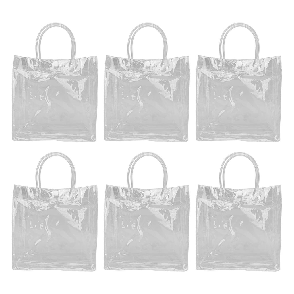 20pcs Transparent Gift Bags Large Capacity Simple Multifunctional 20cmx20cmx8cm PVC Goodie Wrap Bags for Flower Candy
