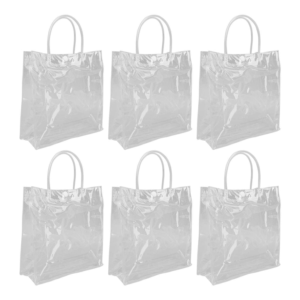 20pcs Transparent Gift Bags Large Capacity Simple Multifunctional 20cmx20cmx8cm PVC Goodie Wrap Bags for Flower Candy