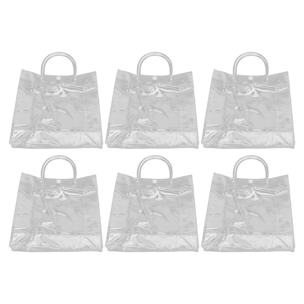 20pcs Transparent Gift Bags Large Capacity Simple Multifunctional 20cmx20cmx8cm PVC Goodie Wrap Bags for Flower Candy