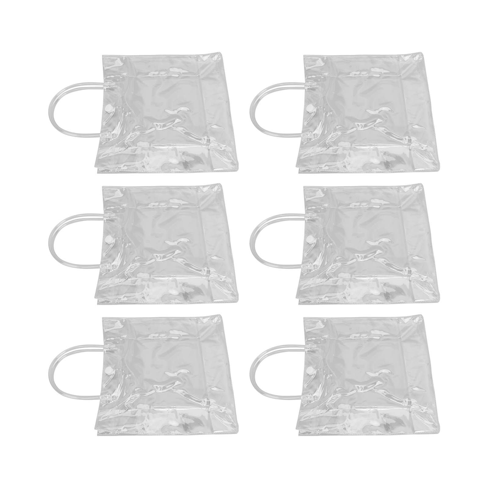 20pcs Transparent Gift Bags Large Capacity Simple Multifunctional 20cmx20cmx8cm PVC Goodie Wrap Bags for Flower Candy