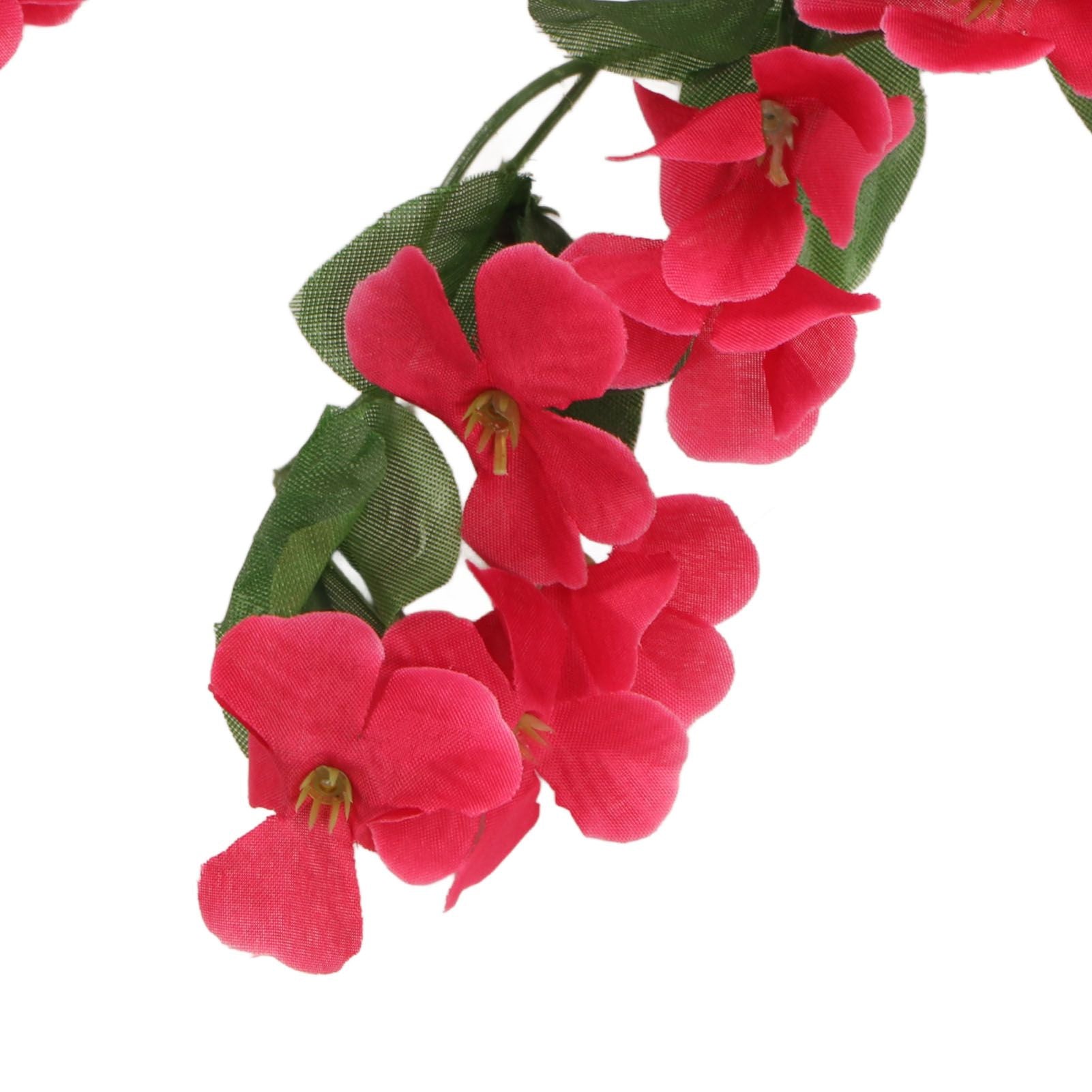 2PCS Artificial Violet Hanging Flowers Simulation Plastic Fake Plants for Decoration Garden Patio Wedding Porch Outdoor Rose Red