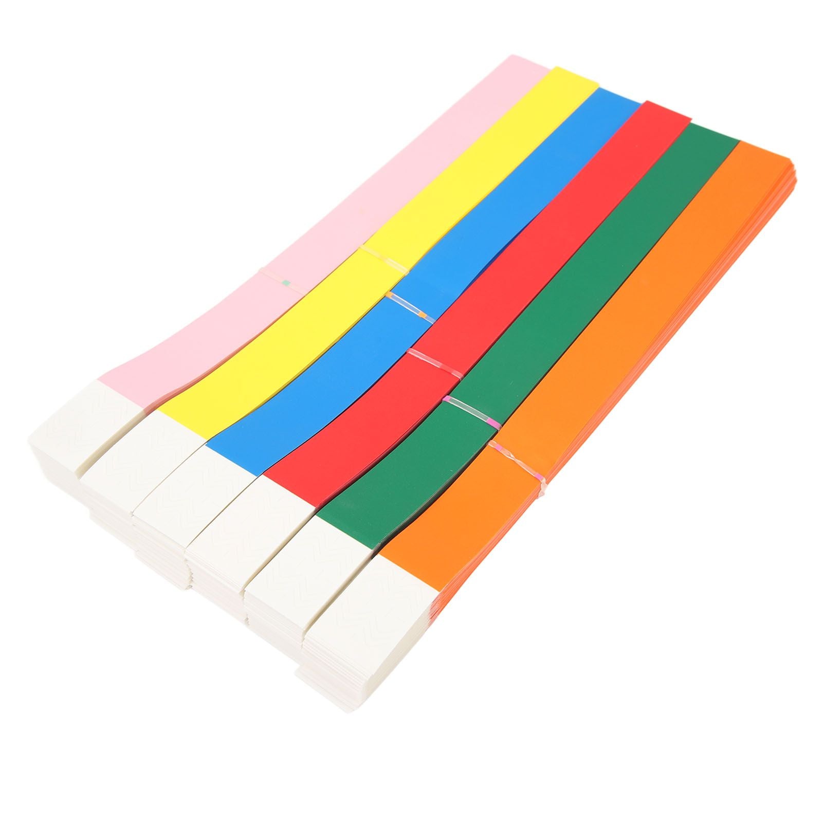 600PCS Party Wristbands Synthetic Paper Colorful Waterproof Hand Bands Adhesive Comfortable Party Bracelets for Events Concerts Festival