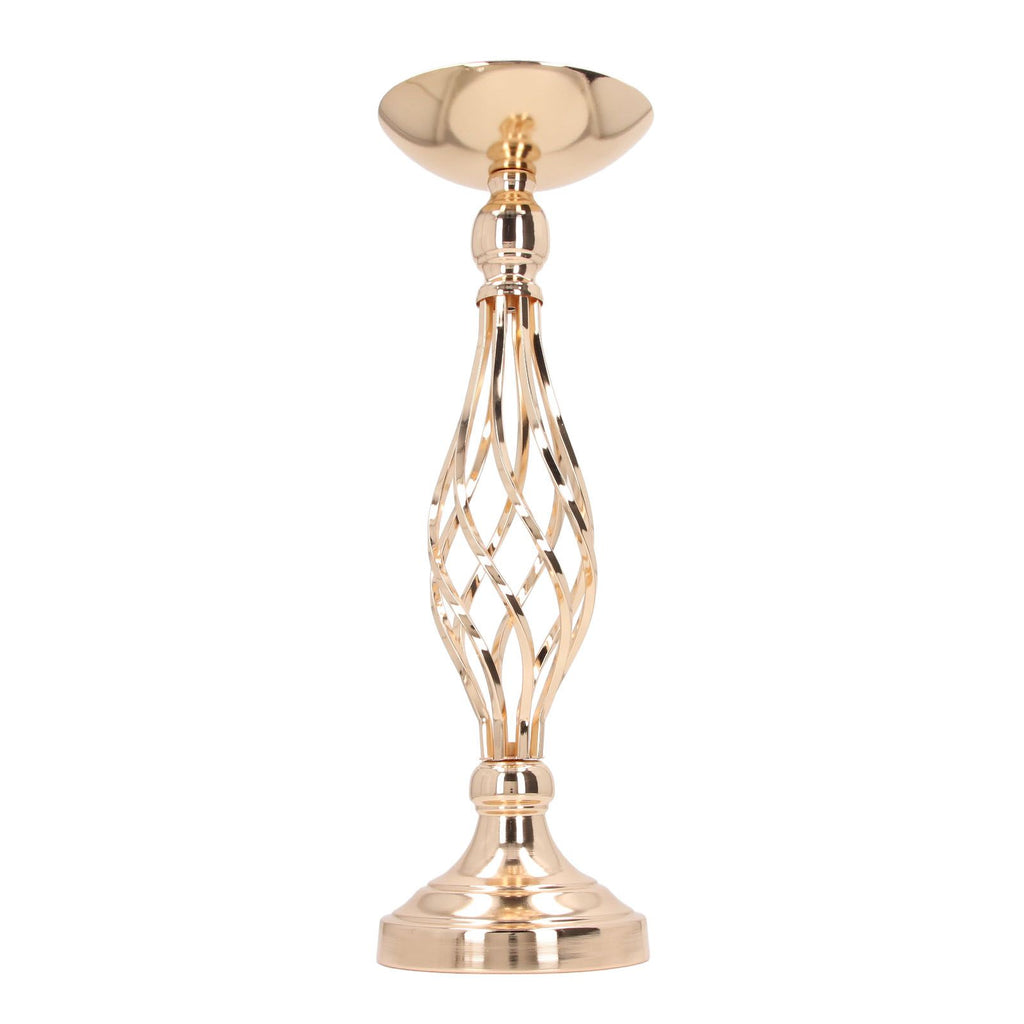Table Candlestick Ornament Iron Twisted Curb Candle Holder Decorative Ornament Wedding Candlestick Decoration Gold S