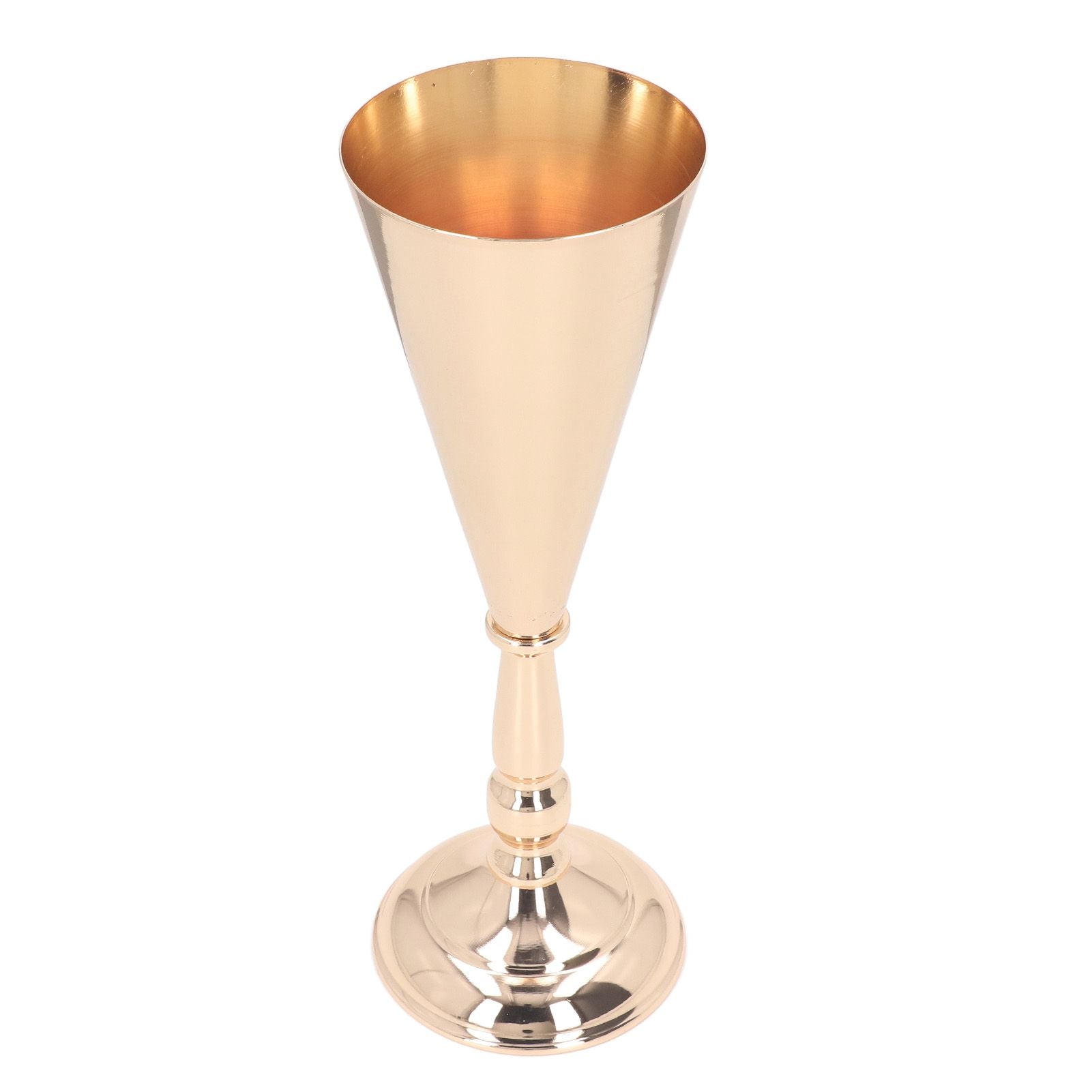 Golden Iron Vase European Style Exquisite Decorative Vintage Flower Vase for Wedding Hotel Party Home 12x36cm / 4.7x14.2in
