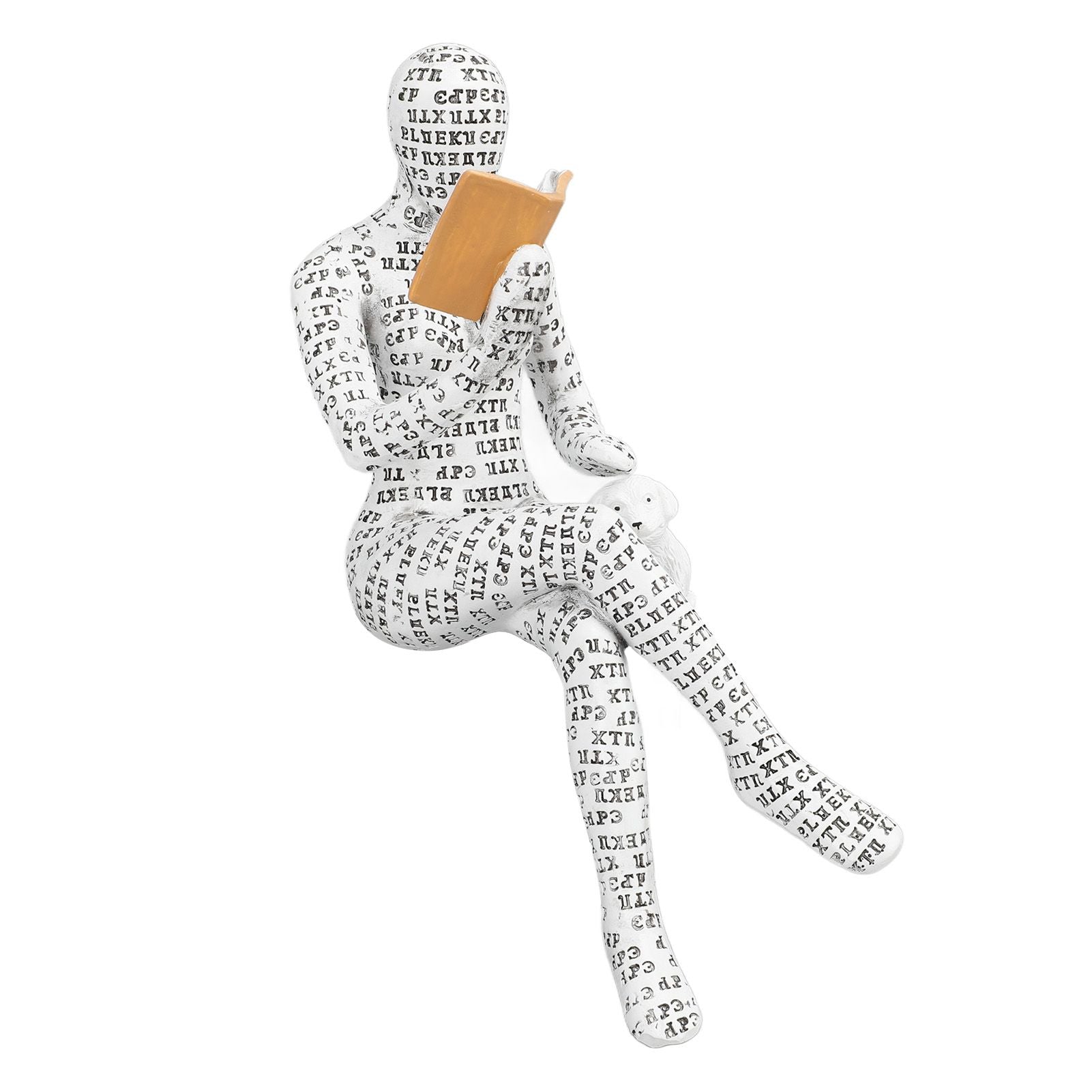 Women Thinker Statue Unique Resin Pulp Reading Women Figurine Decor for Home Office Library W310 11