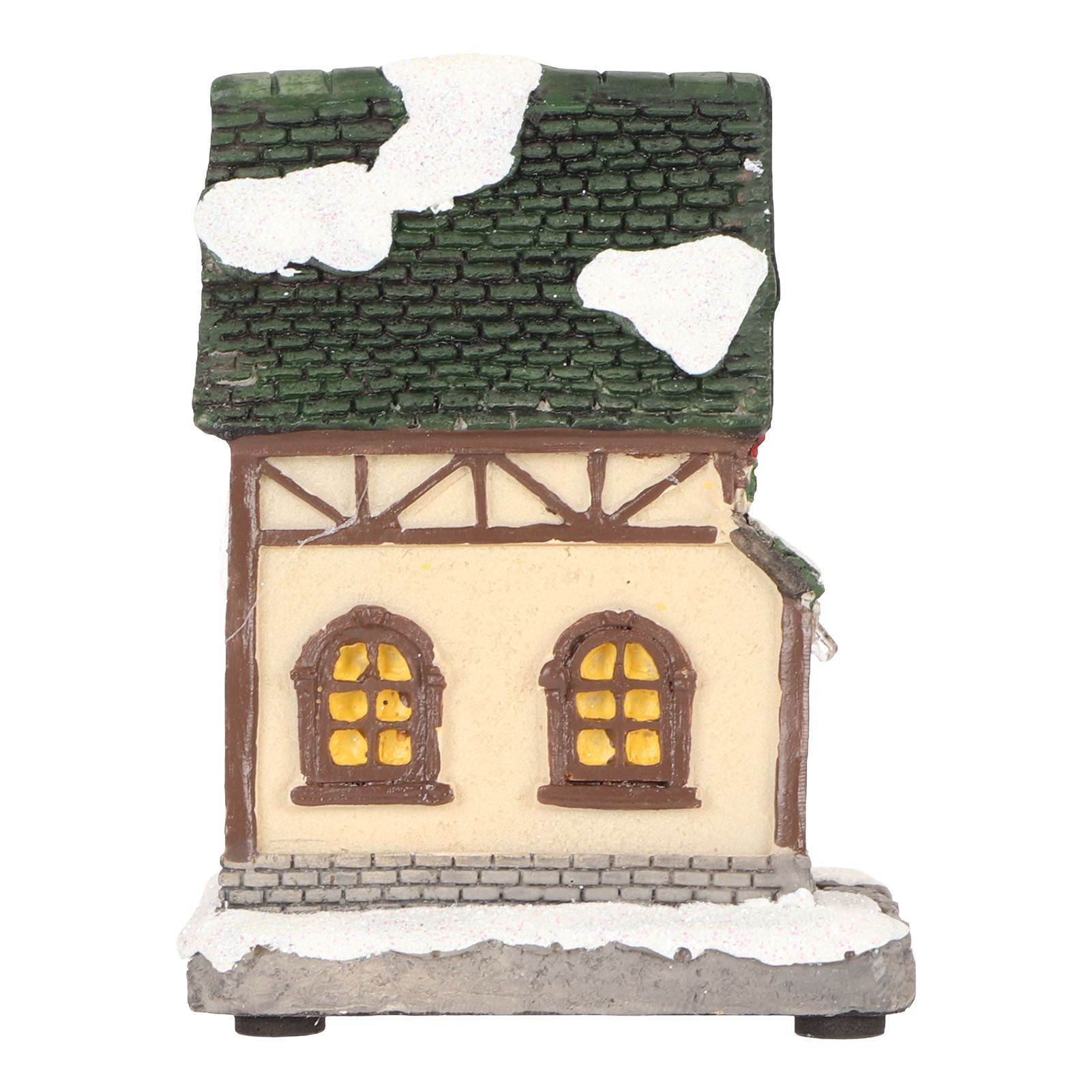 Christmas Village House Vintage Exquisite Landscaping LED Lighted Christmas House for Home Decor Presents Type B
