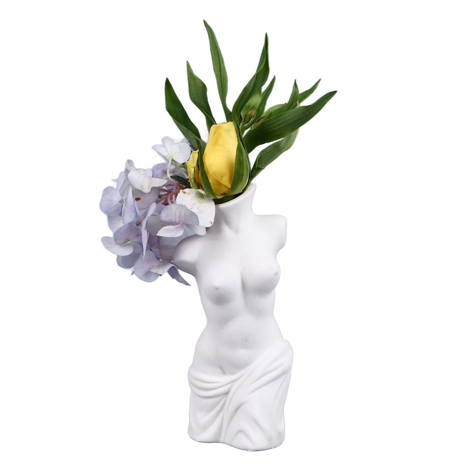 Female Body Vase White Ceramic Creative Feminine Curve Vases for Home Living Room Guesthouse Decoration