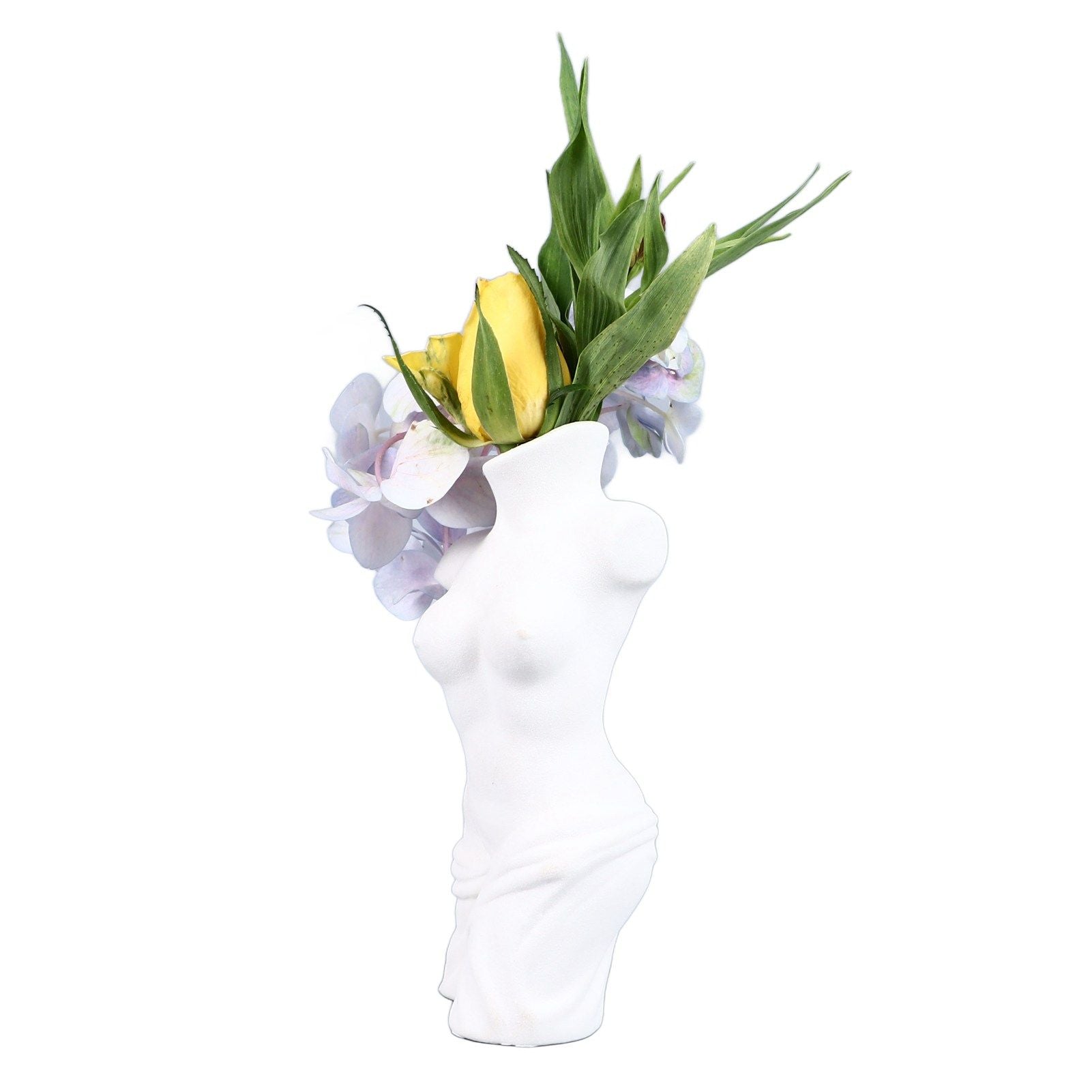 Female Body Vase White Ceramic Creative Feminine Curve Vases for Home Living Room Guesthouse Decoration