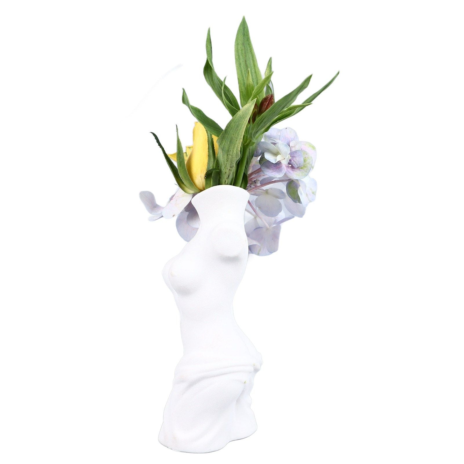 Female Body Vase White Ceramic Creative Feminine Curve Vases for Home Living Room Guesthouse Decoration