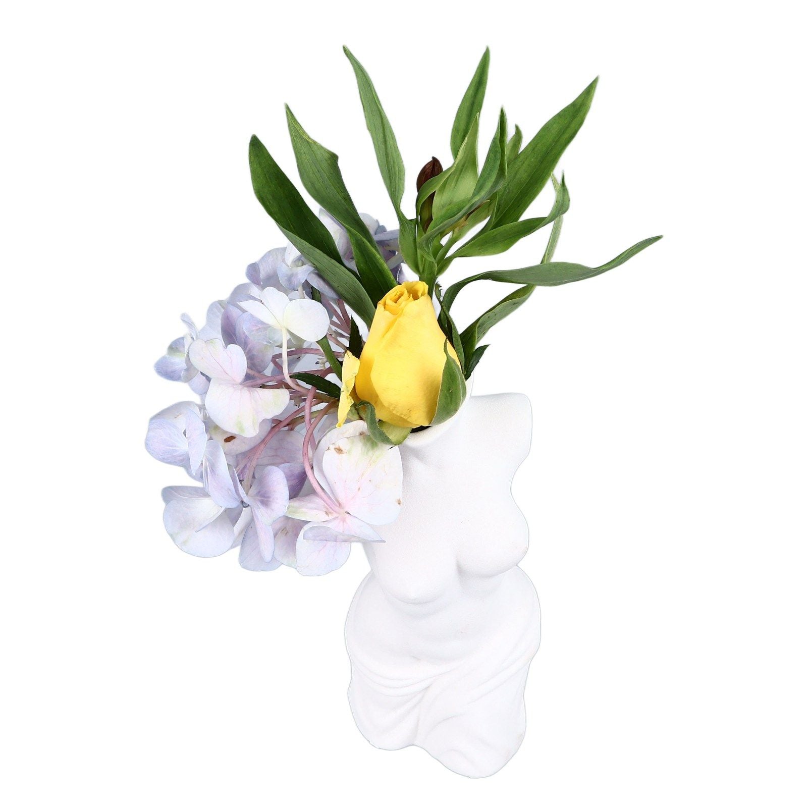 Female Body Vase White Ceramic Creative Feminine Curve Vases for Home Living Room Guesthouse Decoration