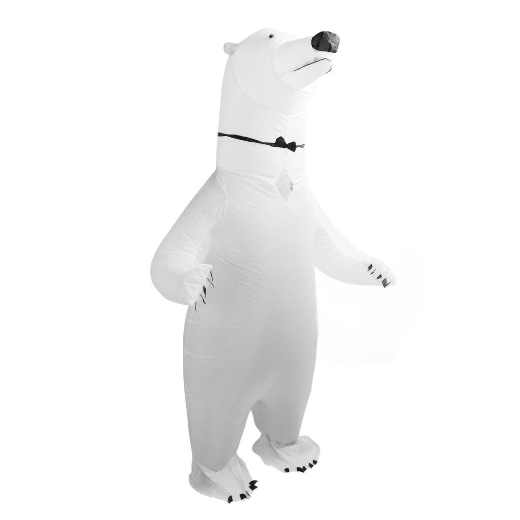 Inflatable Polar Bear Costume Reinforced Stitching Lightweight Reusable Waterproof Blow Up Animal Costumes for Halloween Cosplay