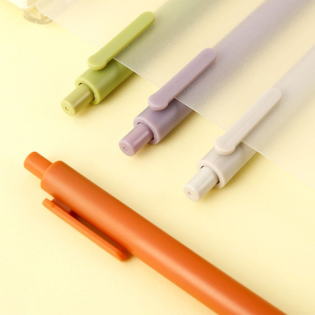 Gel Pen for Kids Students Adults Black Ink Medium Point Pressing Retractable Smooth Writing Pen for Journaling Note Taking Cute Office School Supplies Tawny