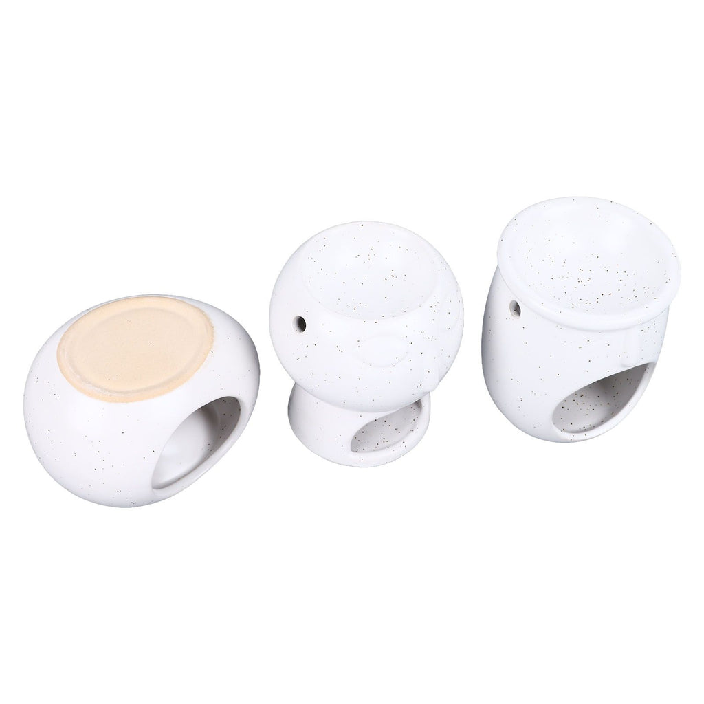 3Pcs Ceramic Tealight Candle Holder Oil Burner Wax Melt Oil Burner for Home Bedroom Decor Christmas Housewarming Gift