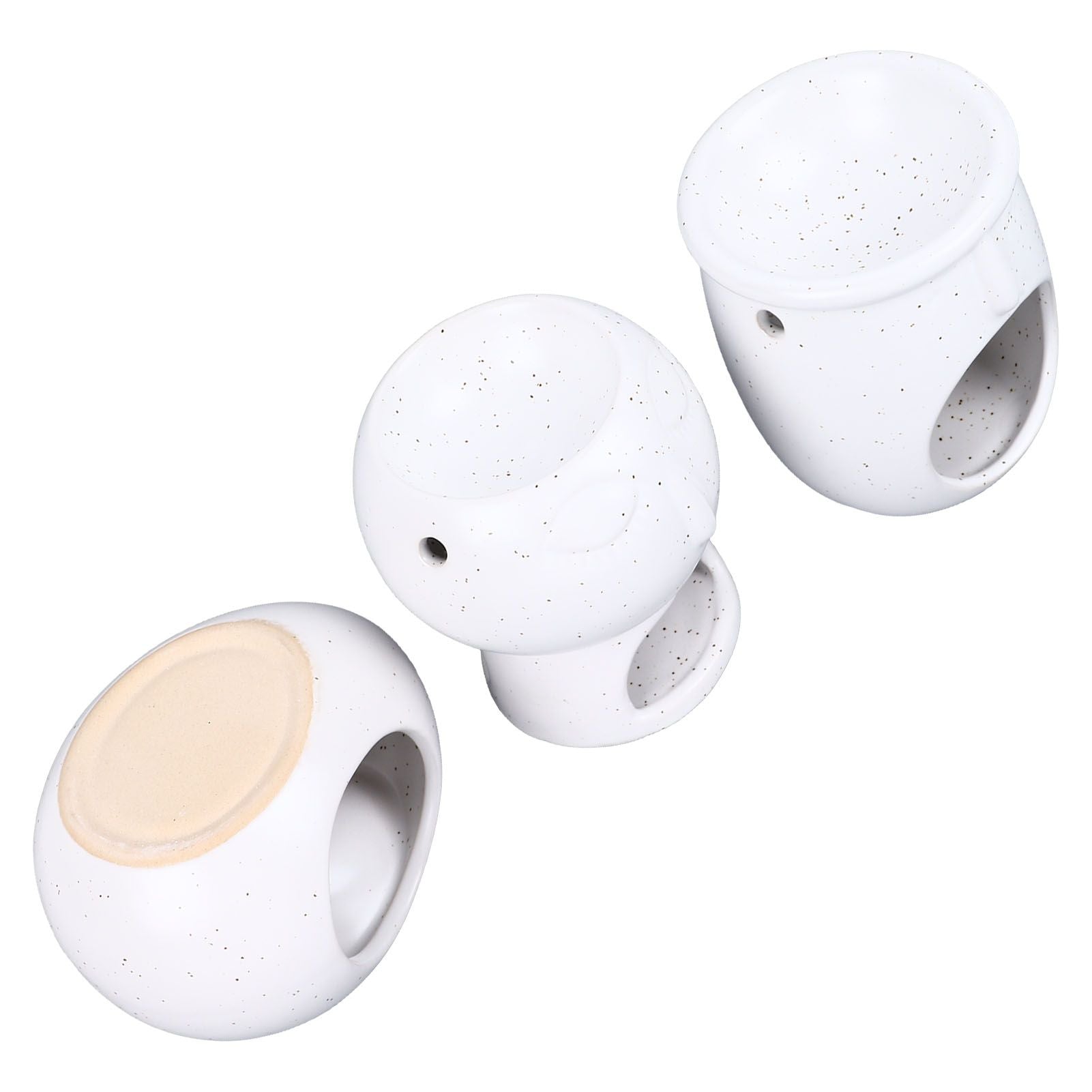 3Pcs Ceramic Tealight Candle Holder Oil Burner Wax Melt Oil Burner for Home Bedroom Decor Christmas Housewarming Gift
