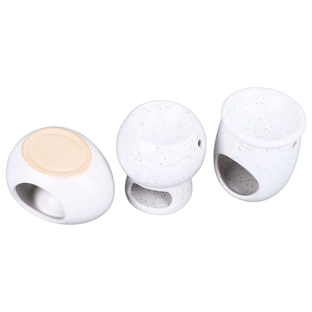 3Pcs Ceramic Tealight Candle Holder Oil Burner Wax Melt Oil Burner for Home Bedroom Decor Christmas Housewarming Gift