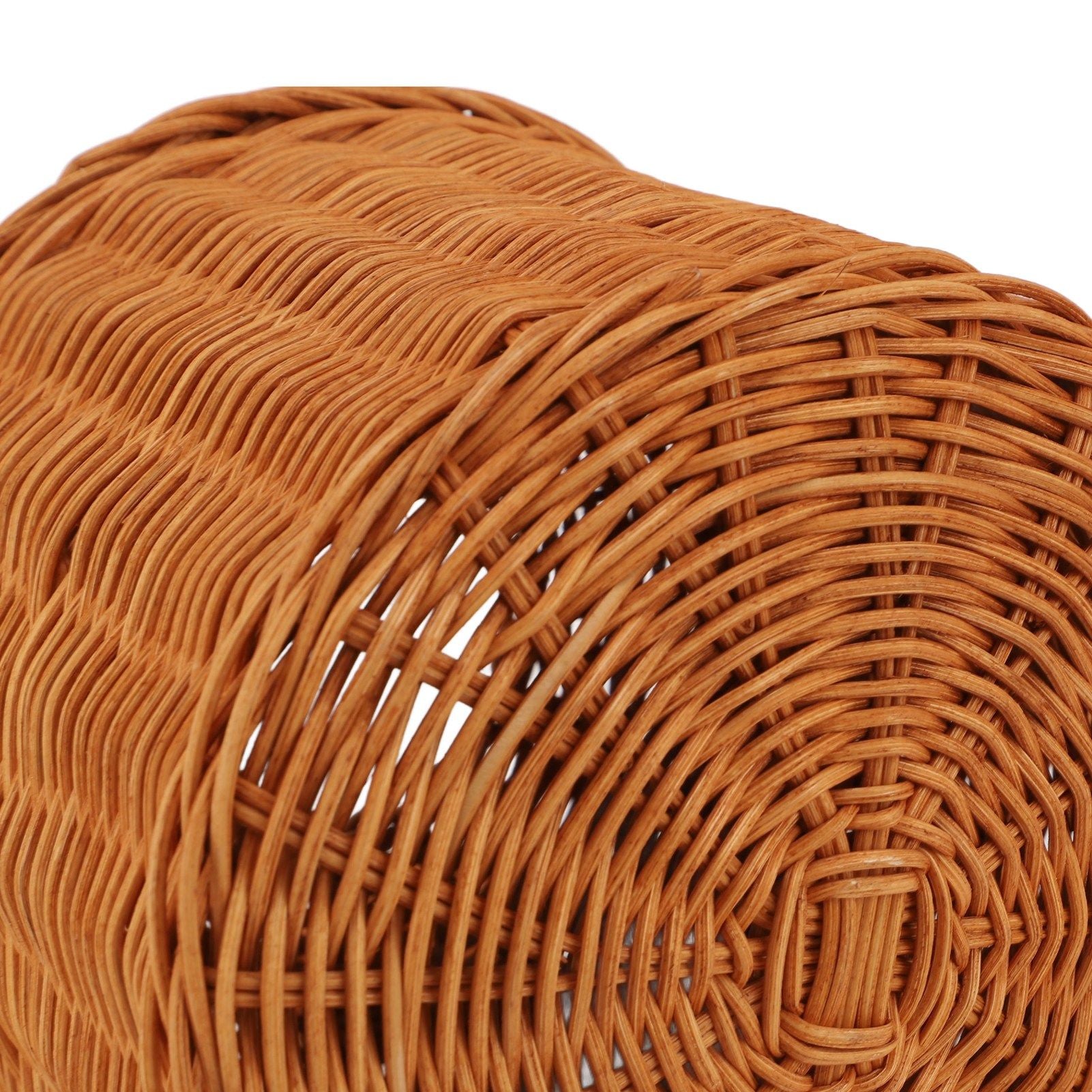 Tissue Box Cover Rattan Cute Bear Brown with Lid Easy Access Round Easy Maintenance Versatile Holder Dispenser for Photo Props