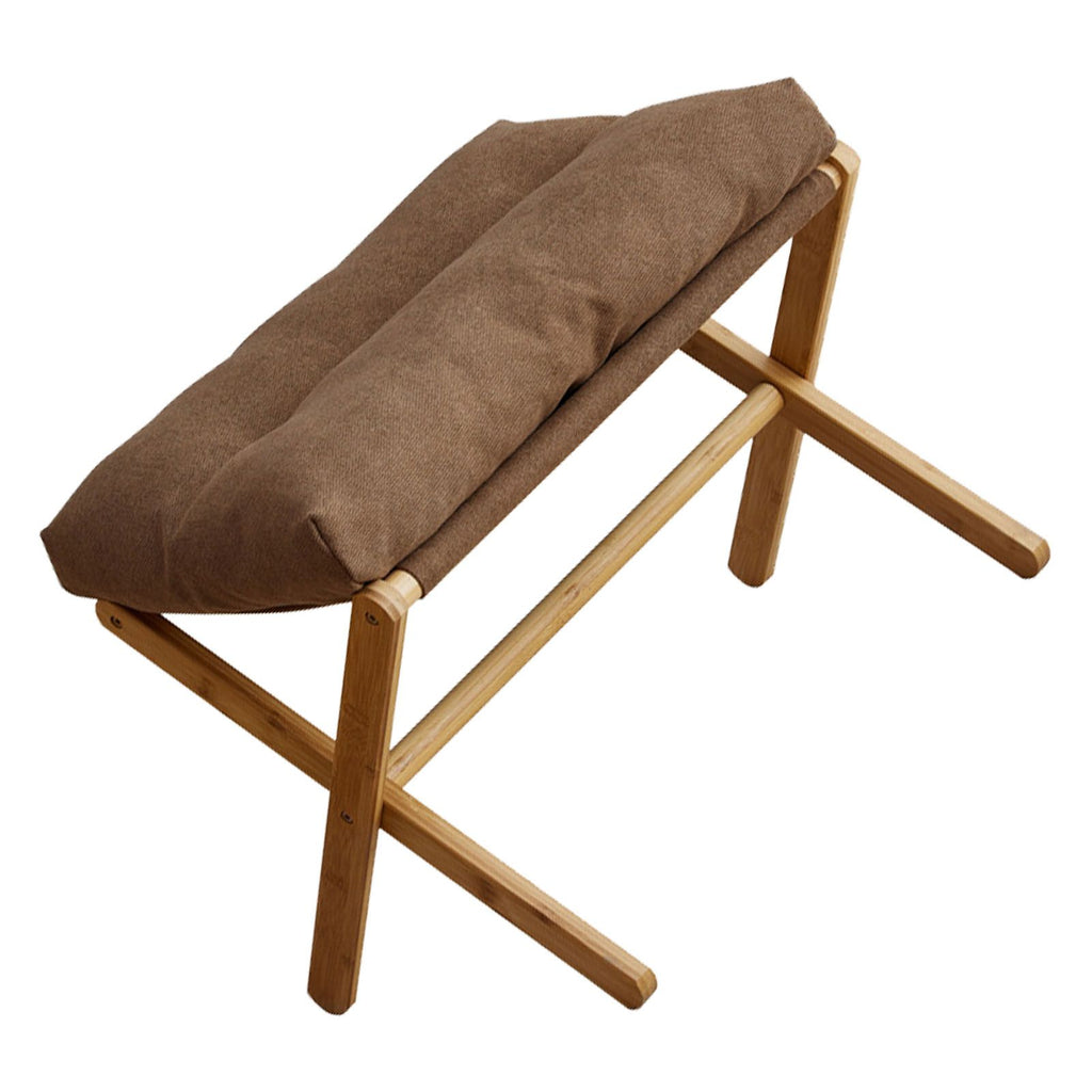 Foot Stool Foldable X Leg Modern Multifunctional Foot Rest with Soft Cushion for Living Room Bedroom Office Coffee