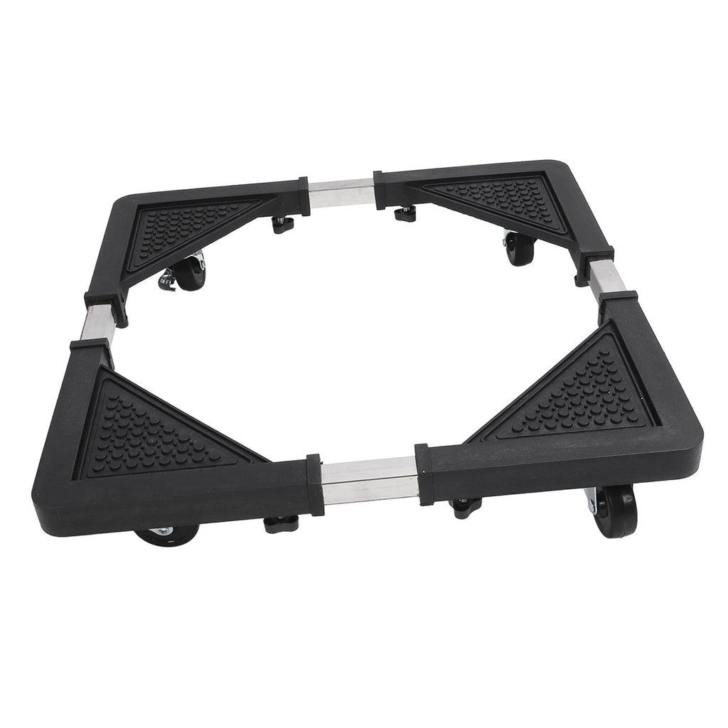 Adjustable Refrigerator Stand with 4 Locking Wheels Reduce Noise Furniture Dolly Mobile Roller for Dryer Washing Machine