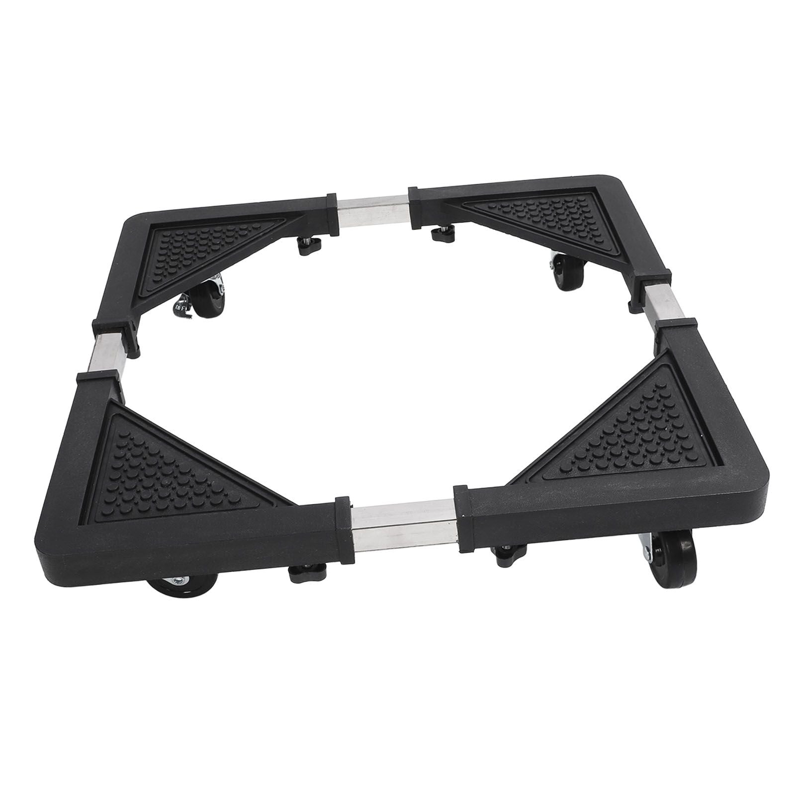 Adjustable Refrigerator Stand with 4 Locking Wheels Reduce Noise Furniture Dolly Mobile Roller for Dryer Washing Machine