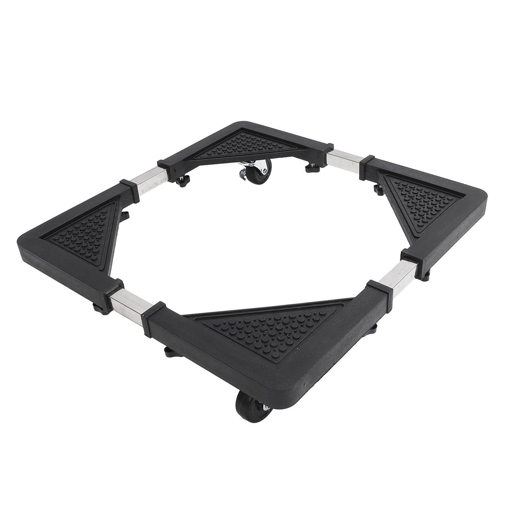 Adjustable Refrigerator Stand with 4 Locking Wheels Reduce Noise Furniture Dolly Mobile Roller for Dryer Washing Machine