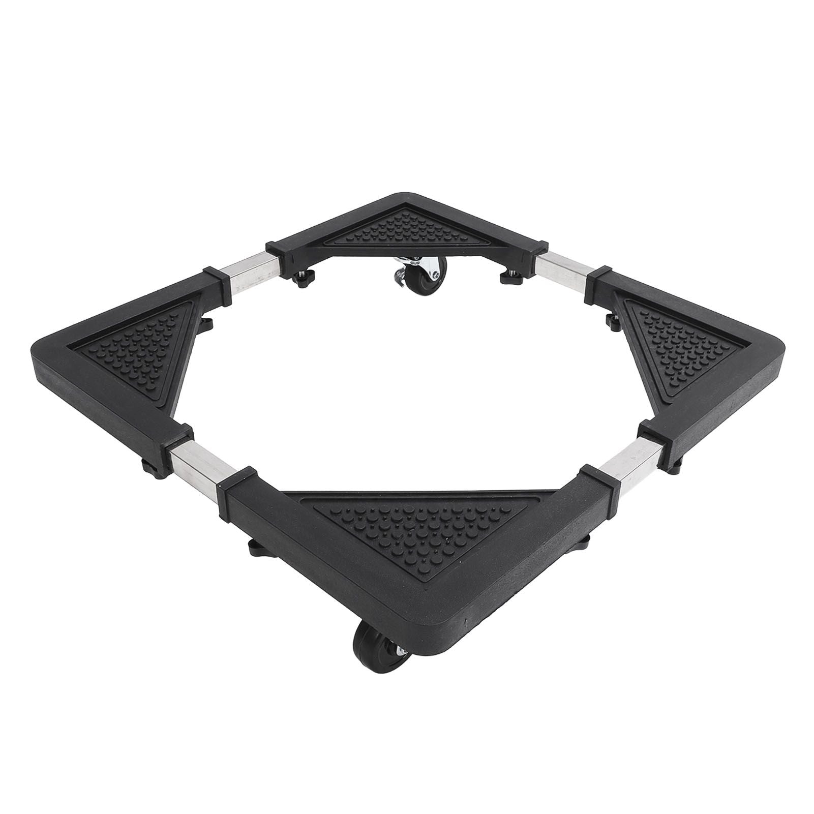 Adjustable Refrigerator Stand with 4 Locking Wheels Reduce Noise Furniture Dolly Mobile Roller for Dryer Washing Machine
