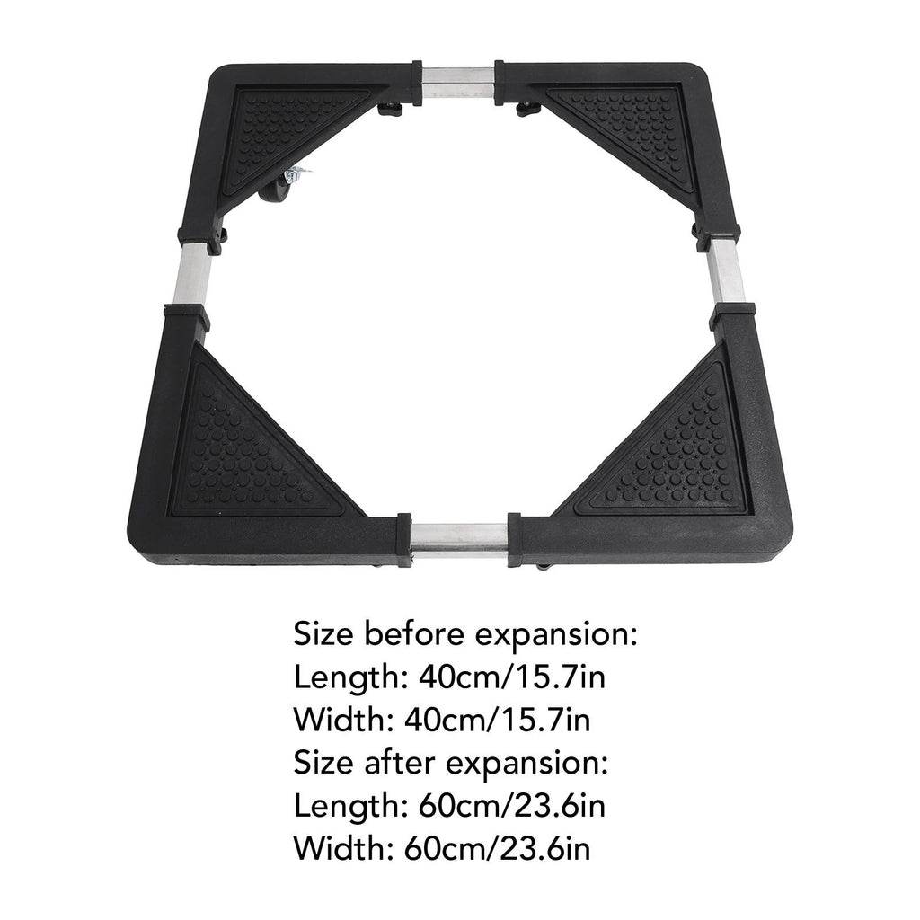 Adjustable Refrigerator Stand with 4 Locking Wheels Reduce Noise Furniture Dolly Mobile Roller for Dryer Washing Machine