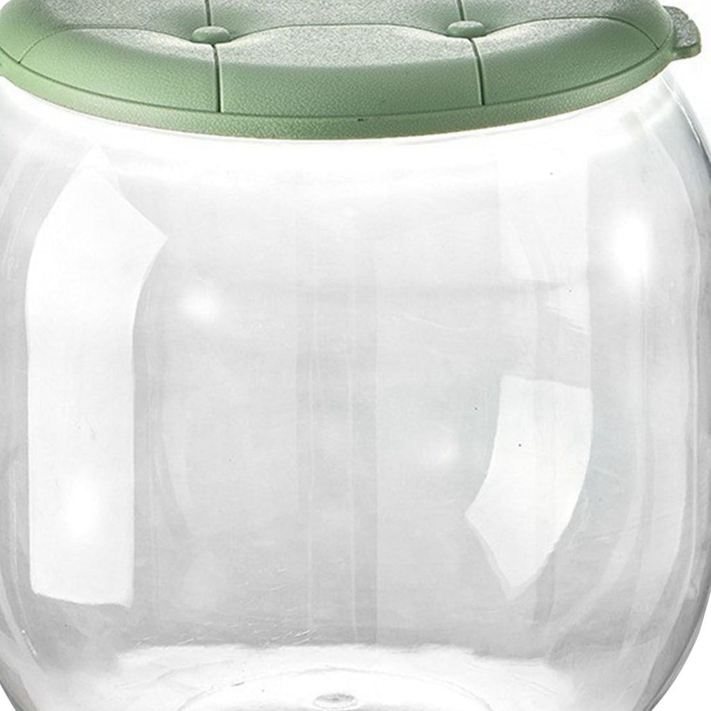 Toy Storage Stool Multipurpose Innovative Round Shape Transparent Storage Stool for Home Living Room Entryway Green