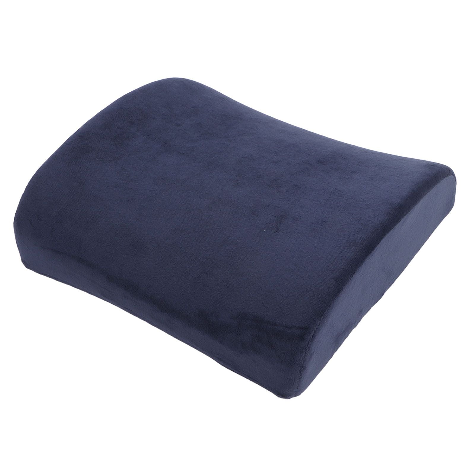 Lumbar Support Pillow Pure Color Plush Ergonomic Design Memory Foam Back Support Cushion for Home Car Office