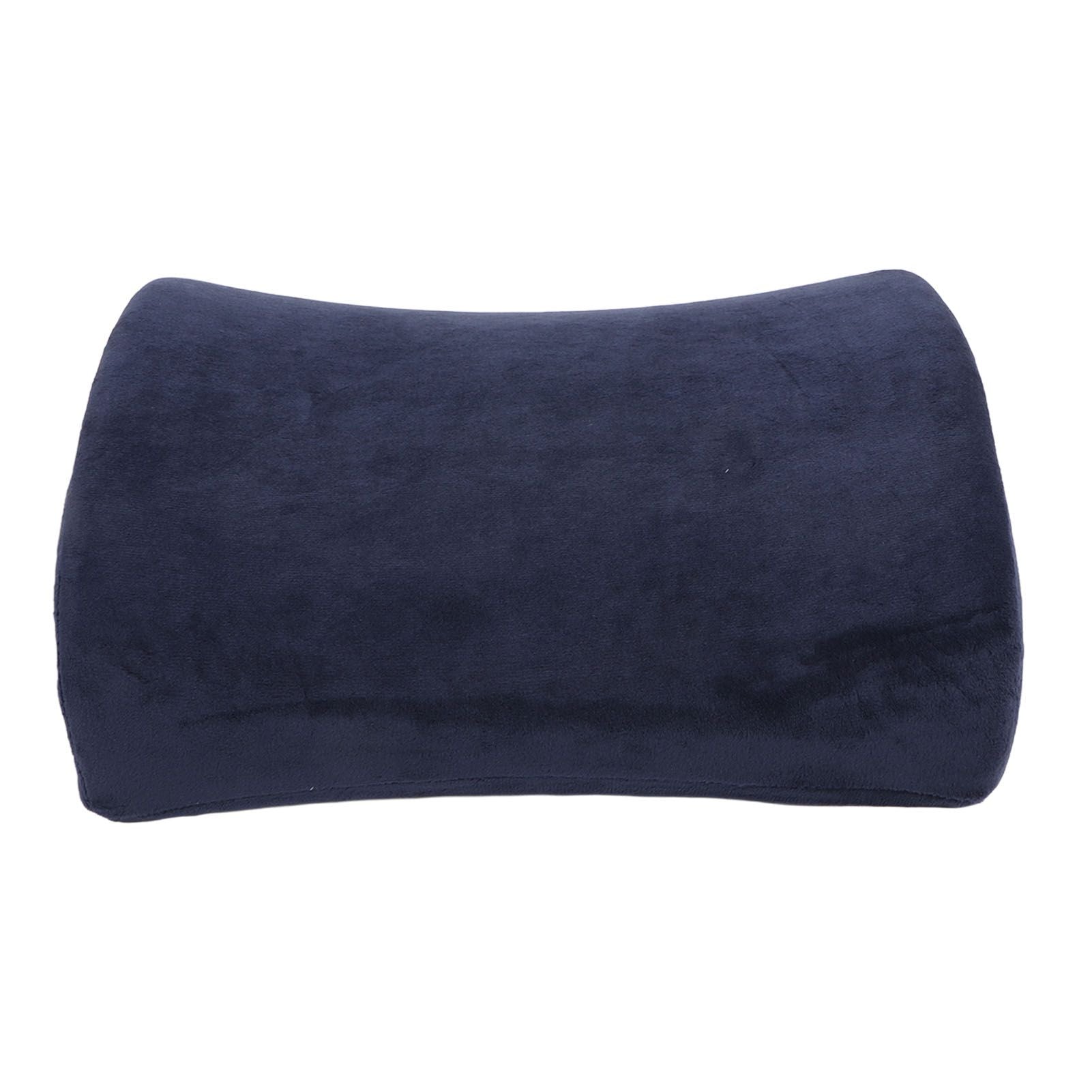 Lumbar Support Pillow Pure Color Plush Ergonomic Design Memory Foam Back Support Cushion for Home Car Office