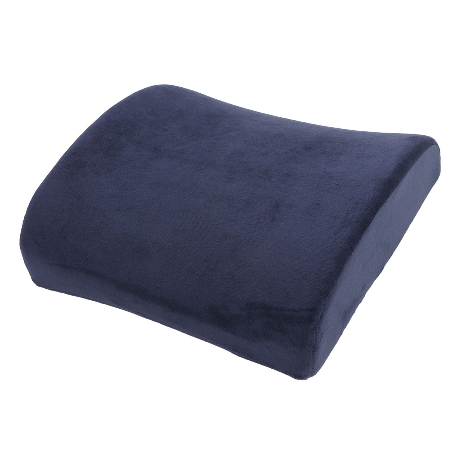 Lumbar Support Pillow Pure Color Plush Ergonomic Design Memory Foam Back Support Cushion for Home Car Office