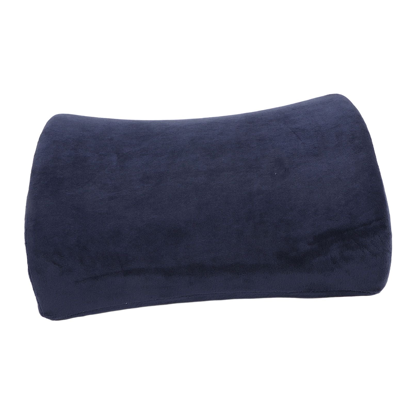 Lumbar Support Pillow Pure Color Plush Ergonomic Design Memory Foam Back Support Cushion for Home Car Office