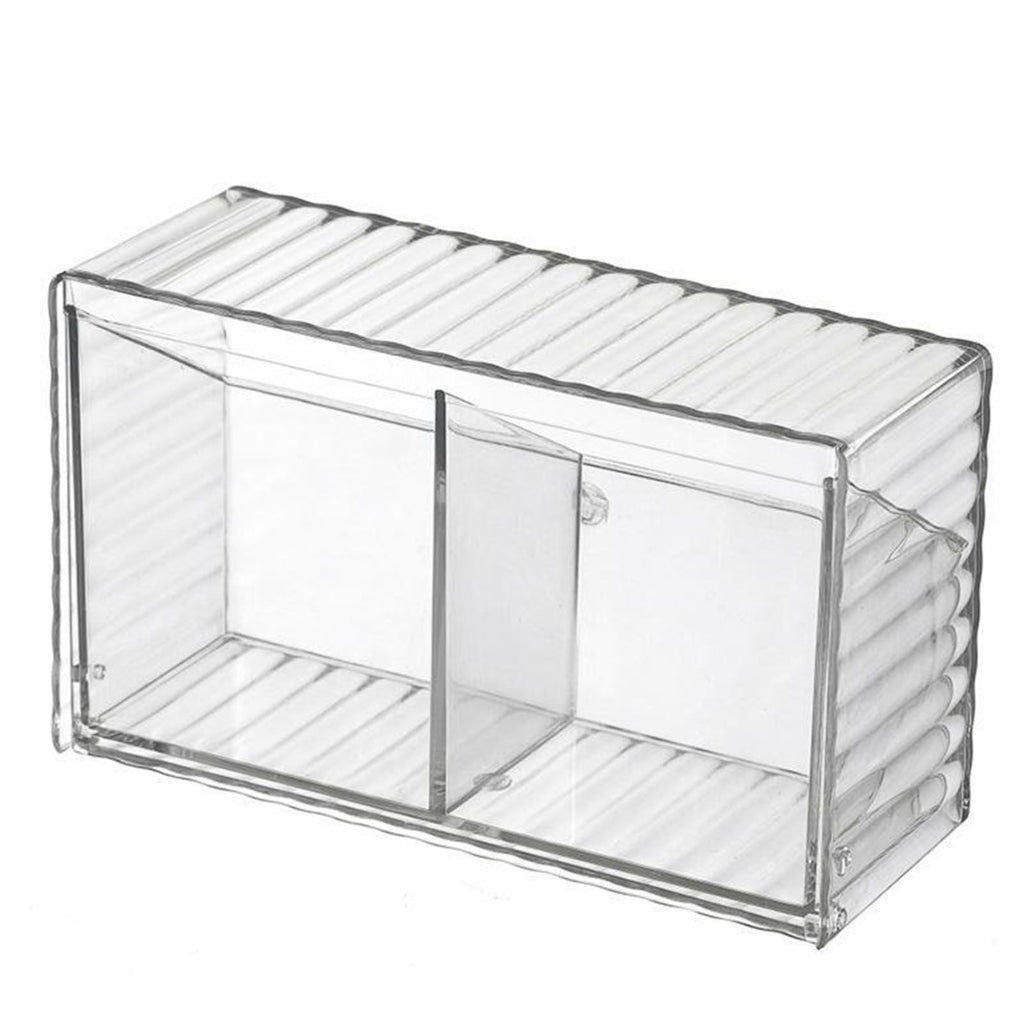 Cosmetics Wall Mounted Storage Box Non Punching Plastic 2 Compartment Holder Bathroom Supplies