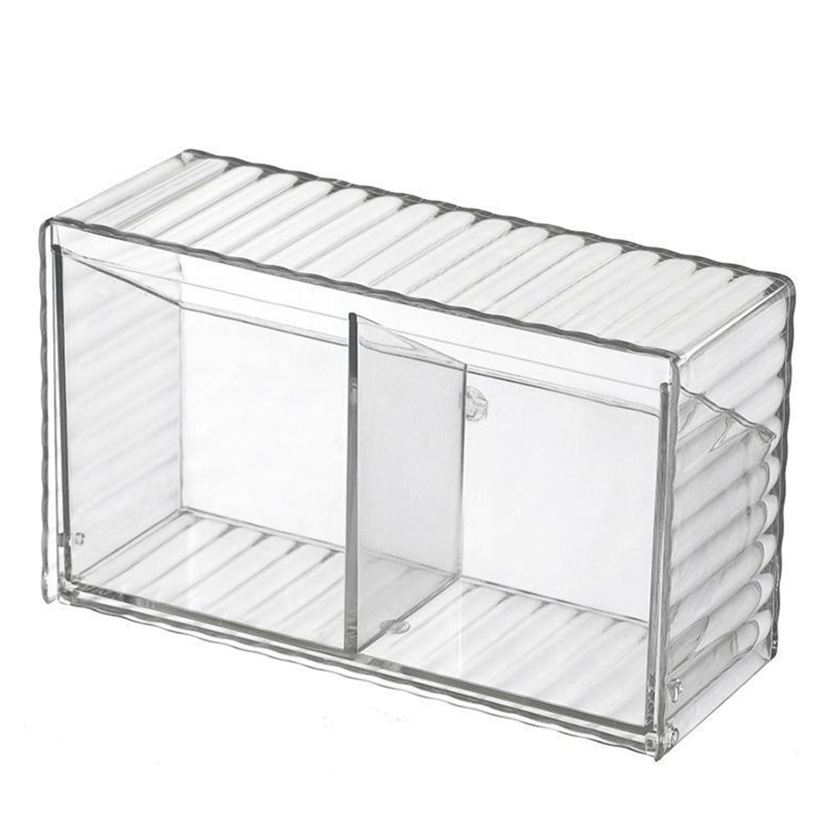 Cosmetics Wall Mounted Storage Box Non Punching Plastic 2 Compartment Holder Bathroom Supplies